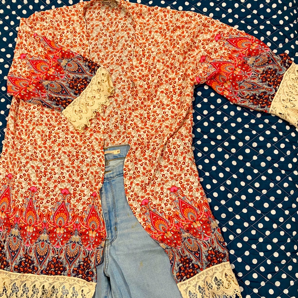 Floral Sweater/ Cardigan